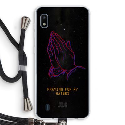 Praying For My Haters: Samsung Galaxy A10 Transparant Hoesje met koord