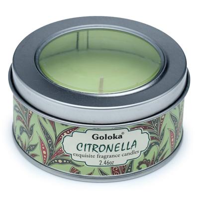 Goloka Citronella Paraffine Wax Geurkaars in blik