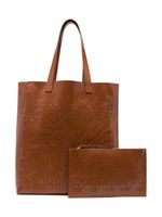 Bonpoint sac cabas en cuir à design perforé - Marron