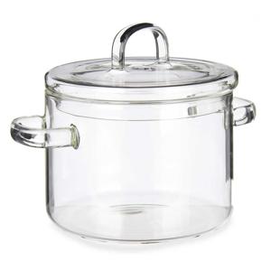 Kookpan met deksel - borosilicaat glas - 1.4 L - D15 x H20 cm - transparant