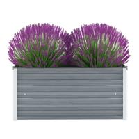VidaXL Plantenbak verhoogd 100x40x45 cm gegalvaniseerd staal grijs