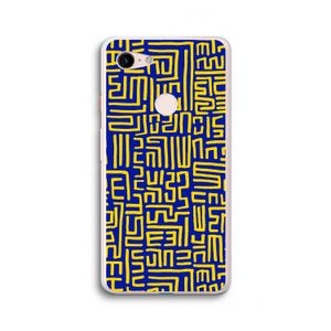 Majorelle Blue Print: Google Pixel 3 XL Transparant Hoesje