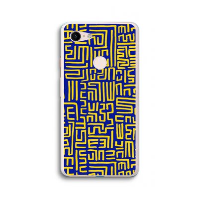 Majorelle Blue Print: Google Pixel 3 XL Transparant Hoesje