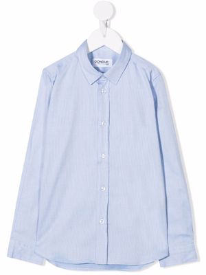 DONDUP KIDS chemise cintrée à boutonnière - Bleu