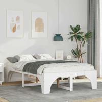 Bedframe met opslag Wit 135 x 190 cm Massief grenenhout Bedframe met opslag Wit 135 x 190 cm Massief grenenhout