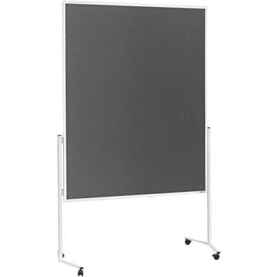 magnetoplan Presentatiebord 2111101 (b x h) 1200 mm x 1500 mm Vilt Grijs Tweezijdig te gebruiken, Incl. rollen, Prikbord 2111101