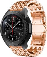 Samsung Galaxy Watch Draak Stalen Schakel Band - Rose Goud