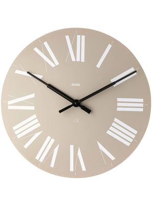 Alessi horloge à chiffres romains - Gris