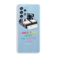 Smile: Samsung Galaxy A73 Transparant Hoesje