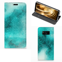 Bookcase Samsung Galaxy S8 Painting Blue - thumbnail