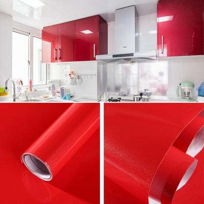 Pearlescent creatieve PVC bakstenen decoratie meubels behang stickers slaapkamer woonkamer muur waterdicht behang roll grootte: 60x500cm (rood)