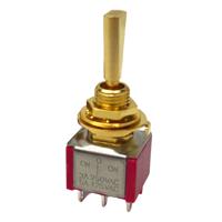 Allparts EP-0082-002 DPDT Miniswitch 3-Standenschakelaar On-Off-On Goud