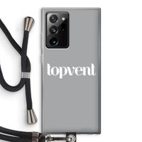 Topvent Grijs Wit: Samsung Galaxy Note 20 Ultra / Note 20 Ultra 5G Transparant Hoesje met koord