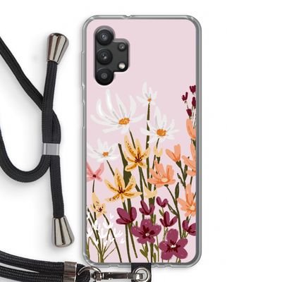 Painted wildflowers: Samsung Galaxy A32 5G Transparant Hoesje met koord