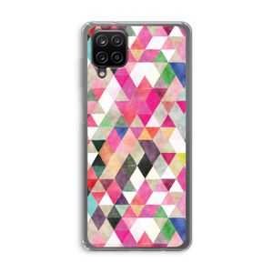 Gekleurde driehoekjes: Samsung Galaxy A12 Transparant Hoesje