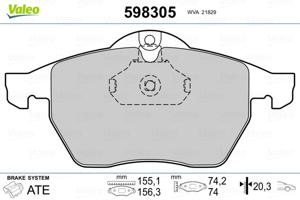 Valeo Remblokset 598305