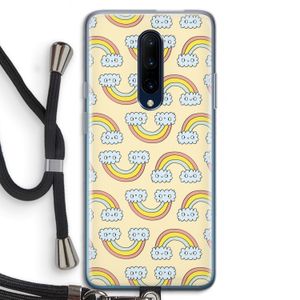 Regenboog: OnePlus 7 Pro Transparant Hoesje met koord