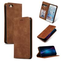 Retro huid feel Business magnetische horizontale Flip lederen case voor de iPhone 6S & 6 (bruin)