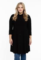 Yoek Blouse-jurk | Zwart | Maat 50/52