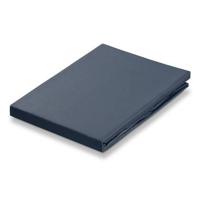 Satin Hoeslaken Oceanview | 140 cm x 220 cm | Grijs | Blauw