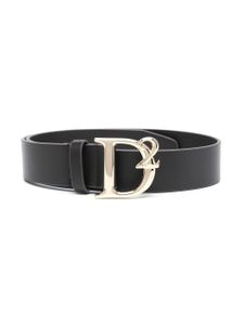 DSQUARED2 KIDS ceinture en cuir à boucle logo - Marron