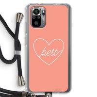 Best heart: Xiaomi Redmi Note 10S Transparant Hoesje met koord