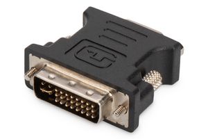 Digitus AK-320504-000-S DVI / VGA Adapter [1x DVI-stekker 24+5-polig - 1x VGA-bus] Zwart