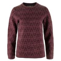 Fjällräven Dames trui Snow Round Neck Sweater W, port, Maat: XL