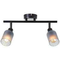 Brilliant Zwarte plafondlampLoralie 2-lichts - 99848/93