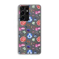 Bloemetjes: Samsung Galaxy S21 Ultra Transparant Hoesje