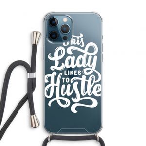 Hustle Lady: iPhone 12 Pro Transparant Hoesje met koord