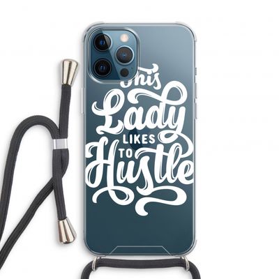 Hustle Lady: iPhone 12 Pro Transparant Hoesje met koord