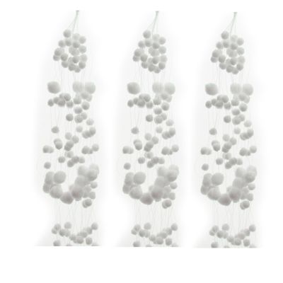 4x stuks sneeuwballen slinger 78 cm sneeuwversiering slingers