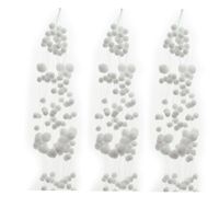 4x stuks sneeuwballen slinger 78 cm sneeuwversiering slingers