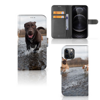 Apple iPhone 12 Pro Max Telefoonhoesje met Pasjes Honden Labrador - thumbnail