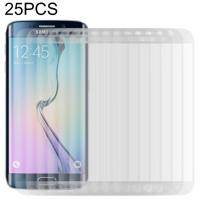 25 stuks voor Galaxy S6 Edge plus/G928 0.3 mm 9H oppervlaktehardheid 3D gebogen oppervlak volledig scherm cover explosieveilige gehard glas film (tran
