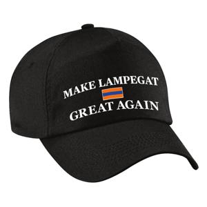 Carnaval verkleed pet - zwart - Make Lampegat Great Again - Eindhoven - volwassenen