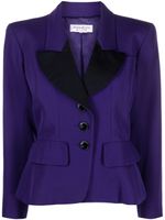 Saint Laurent Pre-Owned veste à revers contrastants - Violet