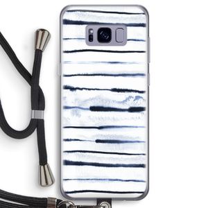 Ink Stripes: Samsung Galaxy S8 Transparant Hoesje met koord