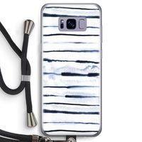 Ink Stripes: Samsung Galaxy S8 Transparant Hoesje met koord