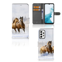 Samsung Galaxy A23 Telefoonhoesje met Pasjes Paarden