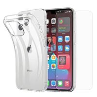 iPhone 15 Pro Saii 2-in-1 TPU-hoesje en schermbeschermer van gehard glas - thumbnail