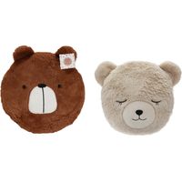 Dieren sierkussens - set 2x - kinderkamer - beren - 30 cm - polyester - thumbnail