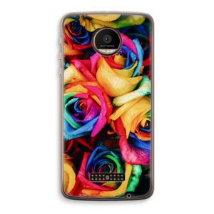 Neon bloemen: Motorola Moto Z Force Transparant Hoesje