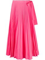 Valentino Garavani jupe plissée à taille nouée - Rose