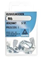 Vleugelmoer m6 verz 5st - Deltafix