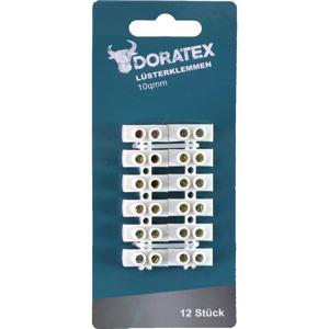 Doratex Kroonsteentjes set - wit - 12x stuks - elektra artikelen