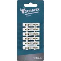 Doratex Kroonsteentjes set - wit - 12x stuks - elektra artikelen   - - thumbnail