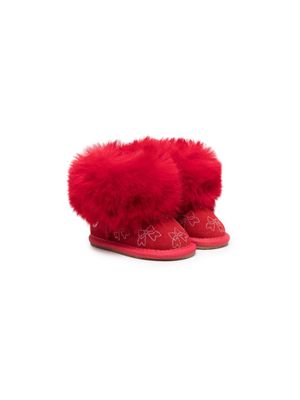 Monnalisa bottines en daim - Rouge