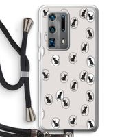 Miauw: Huawei P40 Pro Plus Transparant Hoesje met koord